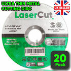 20 X ULTRA THIN METAL CUTTING SLITTING DISCS 115mm 4.5 INCH FOR ANGLE GRINDER