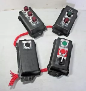HONEYWELL Industrial Stop/Go A/B Push Button Switch On/Off Light Set of 4 - Picture 1 of 12