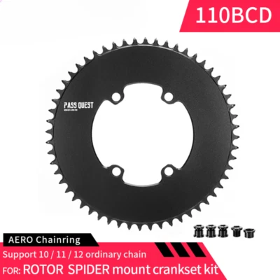 110BCD Round Road Bike Crankshaft Closed Disk 110BCD 58T Narrow Wide Chainring - Image 1 of 4