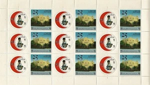 Qatar Red Crescent Society Anniversary Odd Shape Stamps Full Sheet 2003, NGO Boy - Picture 1 of 1