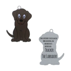 Error de viaje rastreable para perro labrador para geocaching desactivado envío gratuito - Imagen 1 de 1