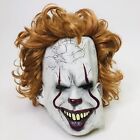 Masque de clown Halloween IT Pennywise avec cheveux 100 % latex 2018 costume WBEI