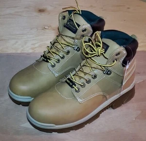 Texas Steer Maximus Mens Tan Wheat Steel Toe Work Boots Oil Resistant Size 9 NWT - Picture 1 of 2