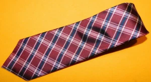 BOY'S LORD & TAYLOR RED/WHITE/BLUE CROSS STRIPED TIE - TIES - DESIGNER TIES. - Picture 1 of 3