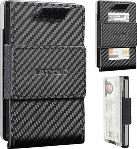 Slim Minimalist Metal Wallet for Men RFID blocking Front Back Pocket Minimalist - Picture 1 of 4