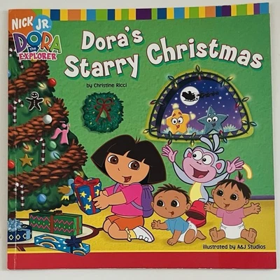 DORA THE EXPLORER Dora's Starry Christmas Softcover Book Nick Jr (2005) - Image 1 of 2