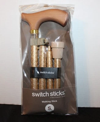 Bastón plegable ajustable Healthsmart® Switch Sticks® Pearl Gold Silver Foto 1 de 4