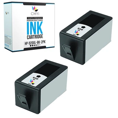2PK CMYi Compatible 920XL Black Ink Cartridges for HP Officejet 7000 6000 6500 - Image 1 of 4