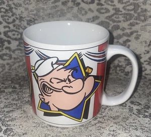 Popeye The Sailor Man 1995 vintage 12 oz. Taza de café de cerámica Hearst de Sakura de colección - Imagen 1 de 4