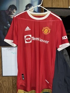 Adidas Manchester United 21/22 Home Authentic Soccer Jersey Size Large - Picture 1 of 10