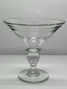 Vintage Glass Pedestal Bowl With Etched Makers Mark (F?) (P-4224 655) - Picture 1 of 8