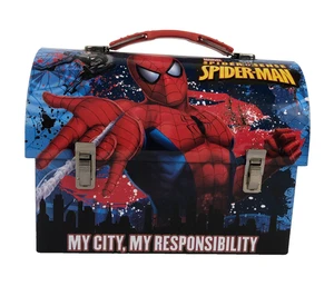 Marvel The Amazing Spider-Man Tin Metal Lunch Box My City My Responsibility - Picture 1 of 7