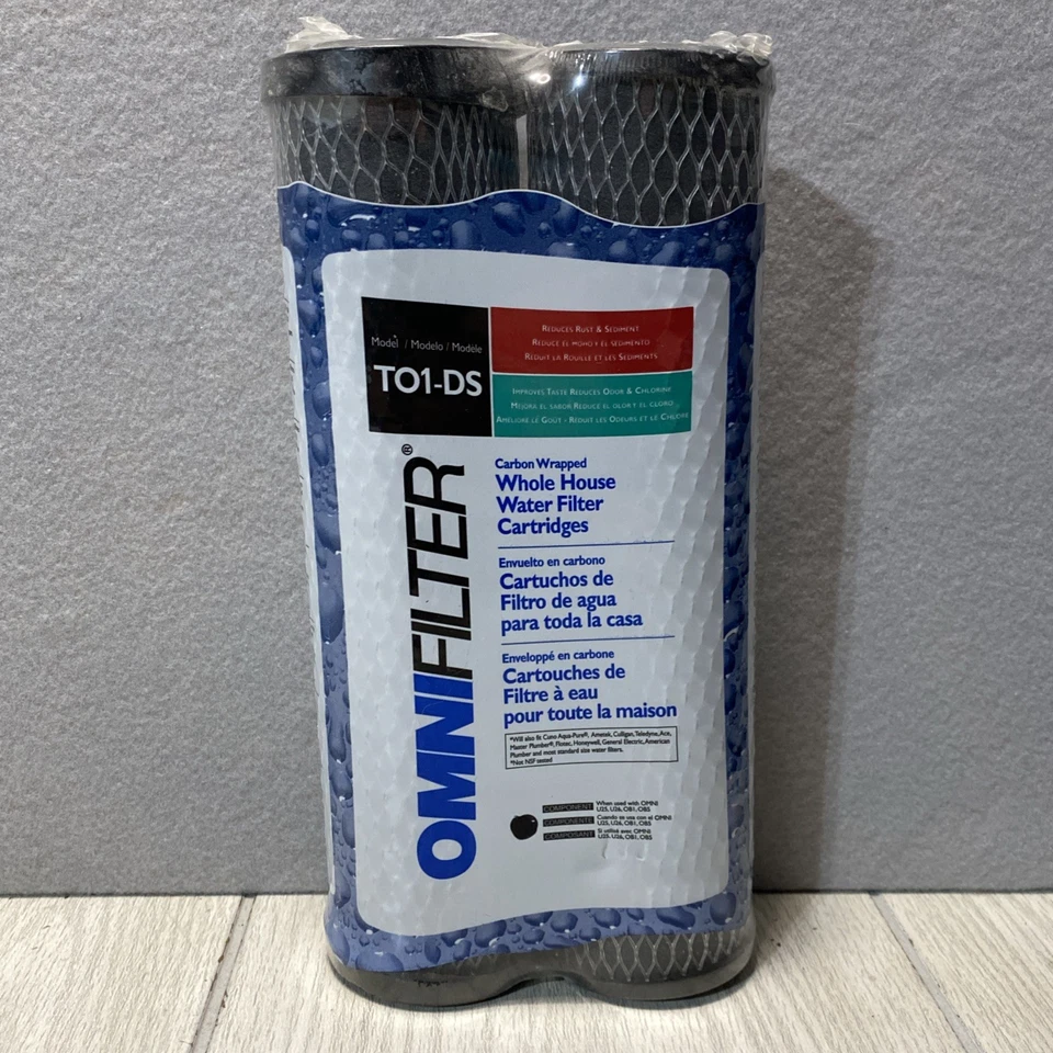 2 OmniFilter T01 Water Filter 5 Micron Replacement Cartridge W/ Activated Carbon