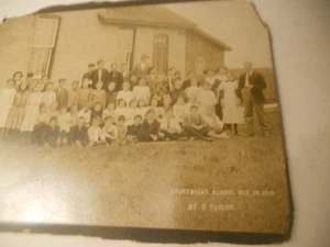 EARLY SCHOOL BUILDING Cdv TRIGHT 1910-Posible Otra Foto Antigua Ohio - Imagen 1 de 4