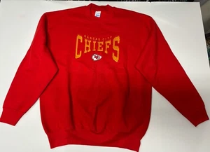 Vtg Kansas City Chiefs Crewneck Sweatshirt XL Embroidered Logo Salem USA - Picture 1 of 4