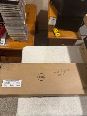 Dell проводной USB клавиатуры KB216-BK-US (черный KB21611 английский QWERTY - открытая коробка!! - Изображение 1 из 2