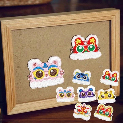 Self-adhesive Patch Fabric Patch Tiger Festival Lion Head Patch Clothing Patch ø - Image 1 of 4
