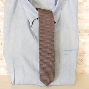 Schmale solide Krawatte Herren grau limitierte Auflage Strick Halsbekleidung Kleid MARKS SPENCER - Bild 1 von 9