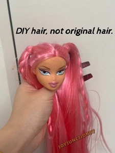 1PC Bratz Girlz Fashion Pink DIY Hair Head Sculpture Collector Model Toy - Picture 1 of 4