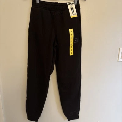 Мужские флисовые штаны для бега Puma маленькие черные маленькие - Изображение 1 из 4