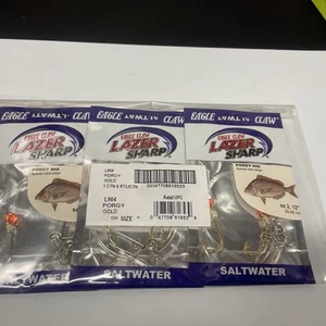 Gancho doble dorado Lazer Porgy Eagle Claw L904-2 6 piezas talla 2 “Ahorra” - Imagen 1 de 4