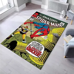 Spider-Man Decor,Comics Rug,The Amazing Spider-Man,Boy Room Rug,Gift for Him, - Picture 1 of 6