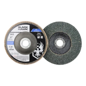 BHA 6" x 7/8" Zirkon Fächerscheiben Schleifscheibe für Winkelschleifer T27 - 10er Pack - Bild 1 von 10