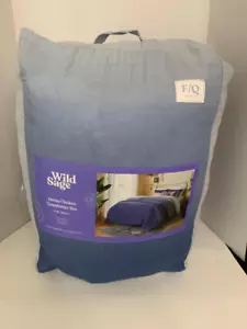 Wild Sage Jenna Ombré 3 Piece Full/Queen Comforter Set in Blue. - Picture 1 of 4