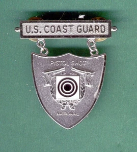 US COAST GUARD NATIONAL PISTOL SILVER MEDAL - Picture 1 of 1