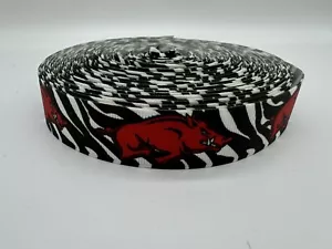 NEW 5-yards of Arkansas Razorbacks 7/8" wide Grosgrain Ribbon - Picture 1 of 1