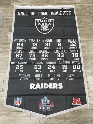 LA Las Vegas Oakland Raiders 3x5 ft Hall of Fame Banner Flag  Nation 2022 Hof Cover