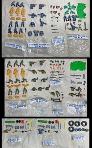 Timpo WWII Beachhead 152-pc Parts Bag w RARE US DRIVER mint 1970s toy soldiers - Picture 1 of 6