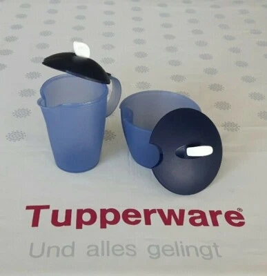 Tupperware * Moments Milch- / Sahnekännchen + Zuckerdose * indigo-blau + blau - Bild 1 von 2