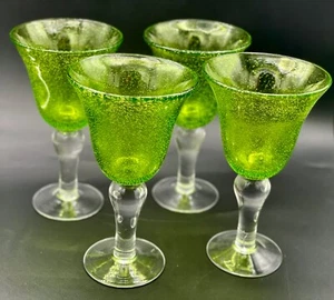 Wein Wasser Gläser Artland Iris grün mundgeblasen Samen Blase 4 - Bild 1 von 5