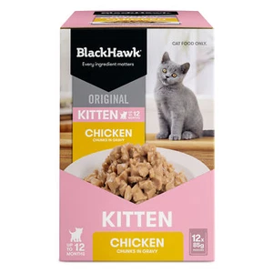 Black Hawk Original Kitten Chicken in Gravy Cat Food - Picture 1 of 5
