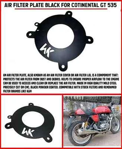 Placa de filtro de aire negra para Royal Enfield Continental GT 535 - ajuste perfecto - Imagen 1 de 6