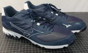 Mizuno Men's 9 Spike Dominant 2 Low Metal Baseball Cleat US Size 15 Blue/White - Picture 1 of 11