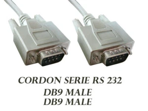 Serielles RS232 Kabel Stecker - Stecker / DB9 Buchsen - rechts 1:1 - Bild 1 von 1