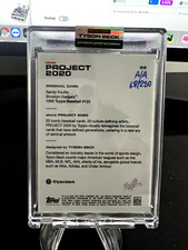 Topps Project 2020 #99 Sandy Koufax Tyson Beck Artist Dodger Blue Auto 68/250