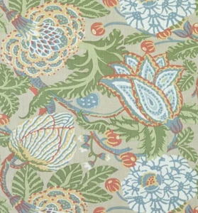 THIBAUT CURTAIN FABRIC DESIGN Mitford 2 METRE BEIGE 100% LINEN PARAMOUNT COLL - Picture 1 of 10