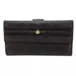 GUCCI 256933 Guccissima MAYFAIR Double Snap Tri-fold Wallet Dark brown - Bild 1 von 9