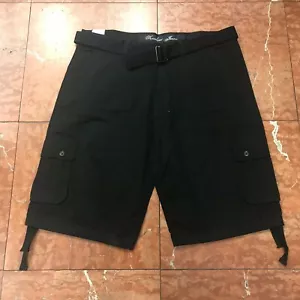 Uomo Knockout Jet Nero con Cintura Casual Denim Corto - Foto 1 di 3