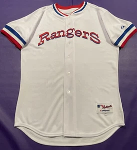 Authentic Mickey Rivers Majestic Texas Rangers TBTC 1977 #27 Jersey 48 NEW - Picture 1 of 10