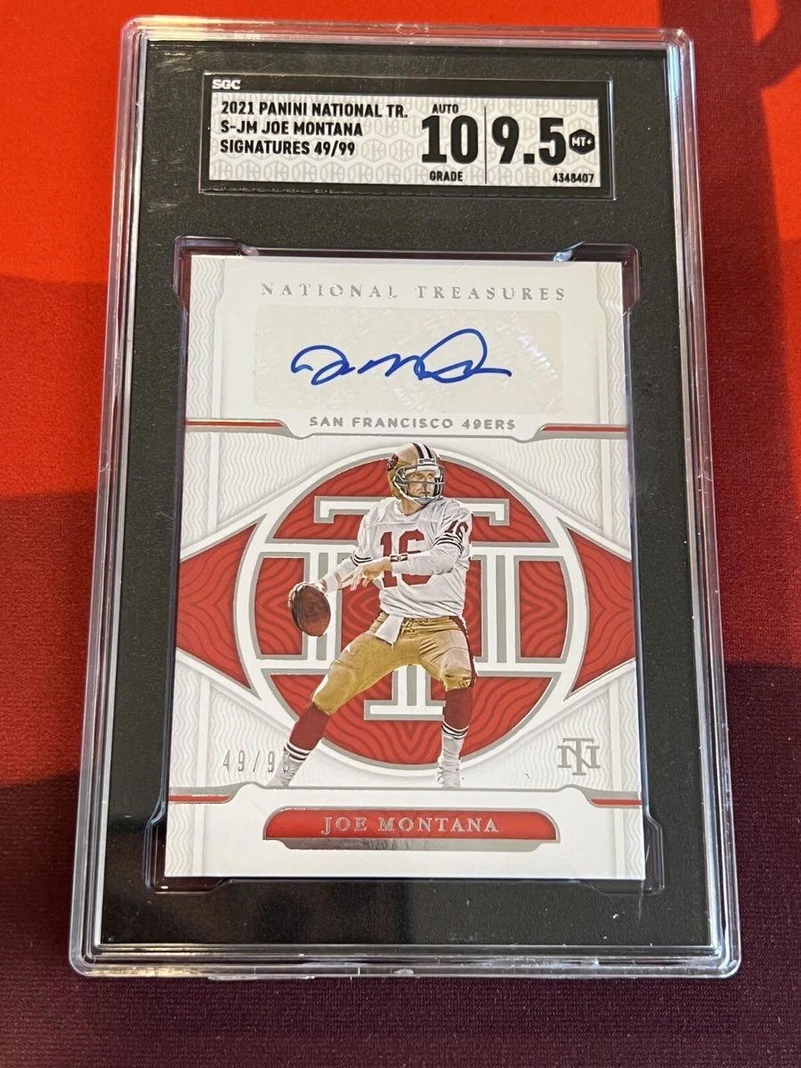 Joe Montana Panini Autographed Football Trading Cards