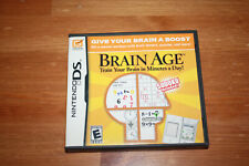 Brain Age Nintendo DS - 100 % Complete CIB Game Case All Inserts Tested Working