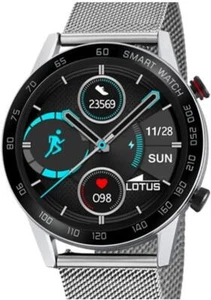 Lotus Smart Watch 50017/1 Herren Edelstahl Fitness Gesundheit 45 mm Silber - Zdjęcie 1 z 1