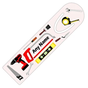 PERSONALISED DIY TOOLS PRINT BOOKMARK ALUMINIUM PAGE HOLDER READING GIFT - Bild 1 von 4