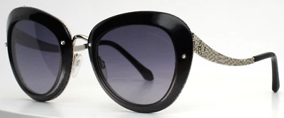 Gafas de sol para mujer ROBERTO CAVALLI Nekkar 918S-A 05B negras descoloridas plateadas 51-24-135 Foto 1 de 4