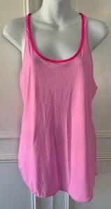 LULULEMON PINK W/GREY STRIPE TANK  SZ 8 - Picture 1 of 1