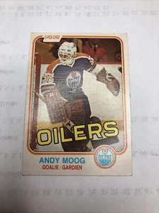 1981-82 O-Pee-Chee Hockey Card #120 ANDY MOOG ROOKIE EDMONTON OILERS - Picture 1 of 2
